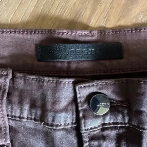 JOE’S JEANS Charlie Ankle Coated Skinny Jeans in Dark Coco Bean - Picture 5 of 10